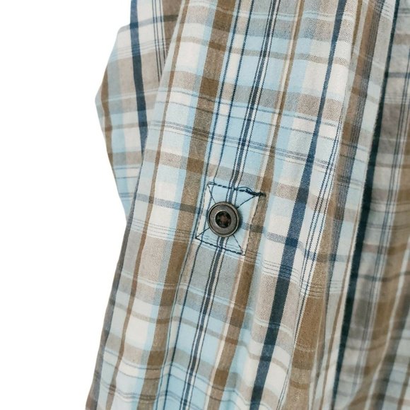 ARIAT Button-Down Shirt Western Style Plaid Long Sleeve EUC Size MEDIUM - Picture 4 of 9